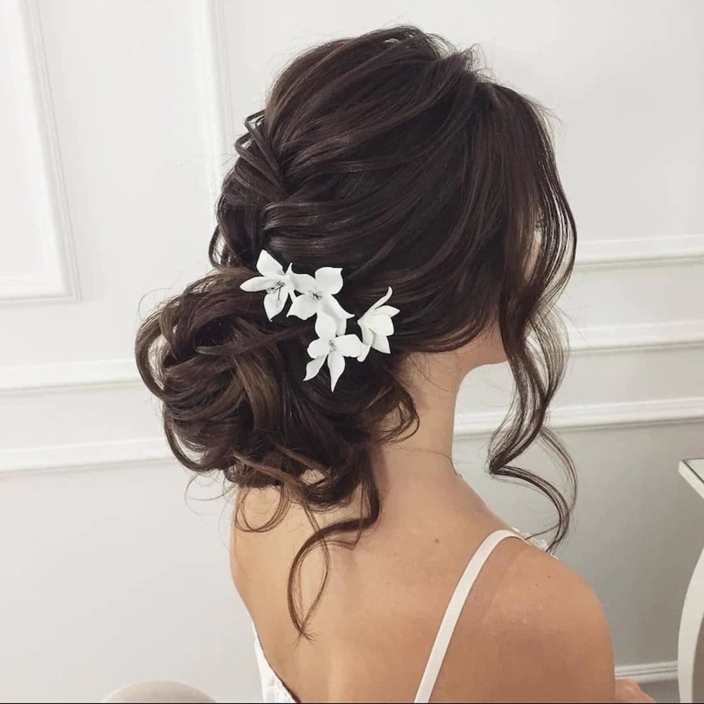NEW Ivory Flower Wedding Hair Pins | NIB